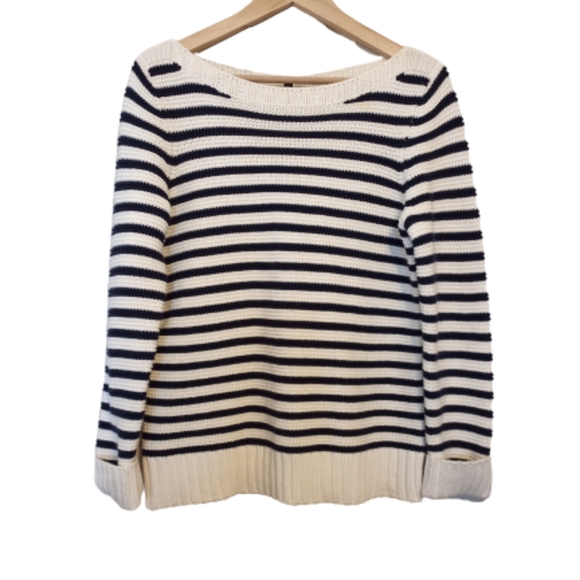 Talbots Tops - Talbots White and Black Stripes Sweater